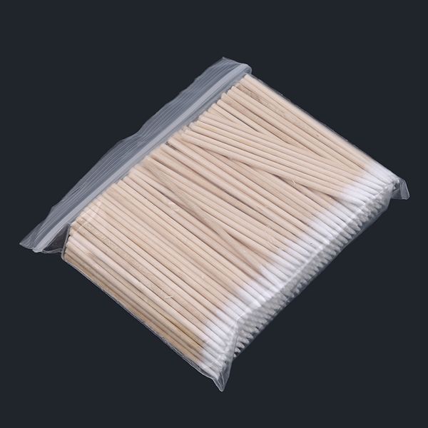 

300 pcs/pack short wood handle small pointed tip head cotton semi permanent eyebrow tattoo beauty makeup color dedicated