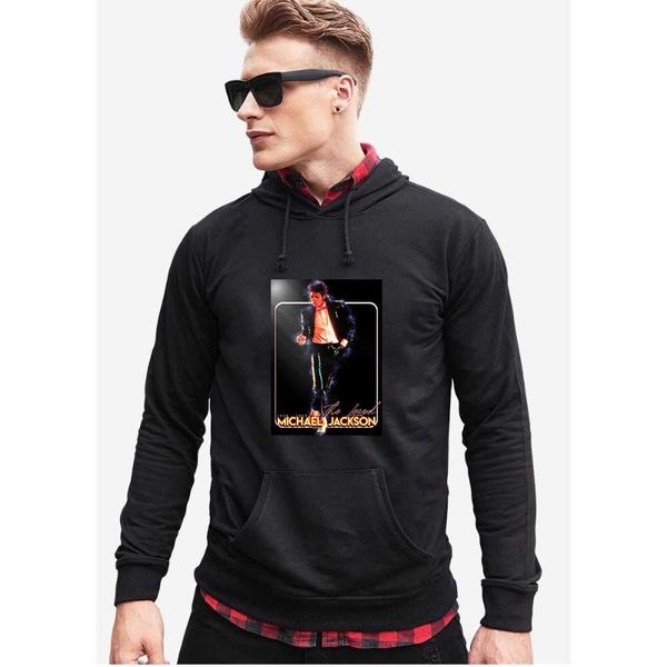 

women's t-shirt 2021 michael jackson print hoodie, a tribute to the classic, White