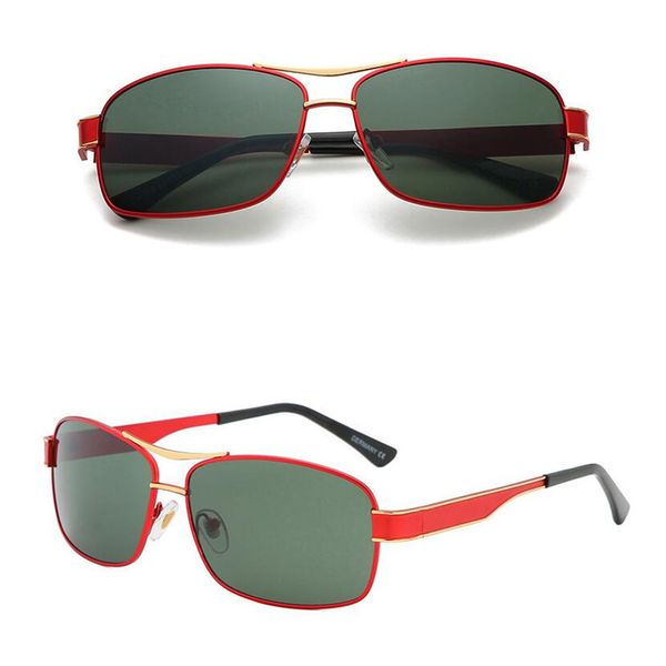 

new brand metal sunglasses fashion trend square business uv protection glasses men's women classic casual accessories, White;black