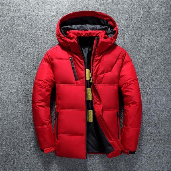 

men's down & parkas winter jacket men fashion casual coat hood thick warm waterproof male outerwear, Black