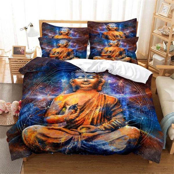 

bedding sets 3d buddha set  duvet cover bed cotton bedroom