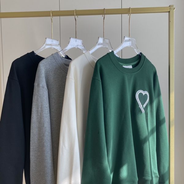 

men's sweatshirt loose cotton women's hoodie round neck black and white gray green autumn and winter sweater student 007