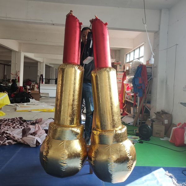 Modelo de batom inflável gigante personalizado para a festa do bode -boate da decoração de decoração de decoração cosmética Item de publicidade