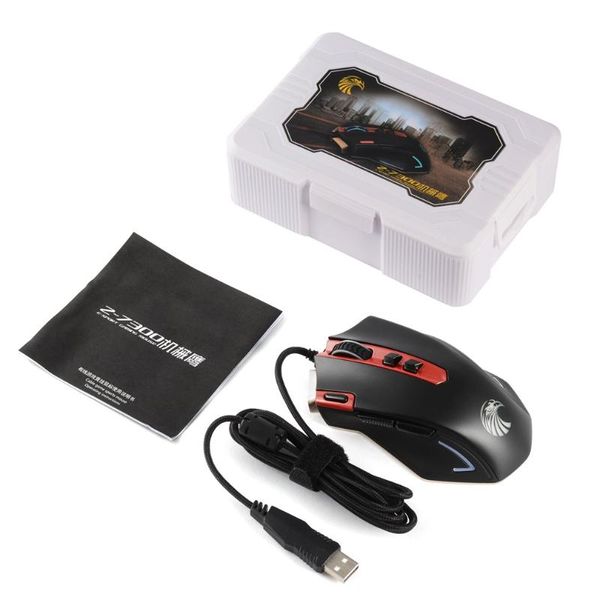 

optical programmable gaming mouse mechanical eagle z-7300 3500 cpi led metal base for pc games plug and play black