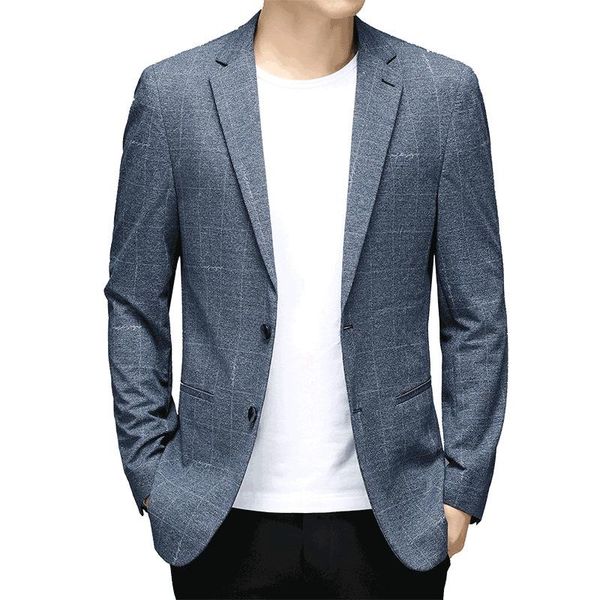 

men's suits & blazers men casual blazer jacket trend brand slim knitting fashion luxurious simple suit male, White;black
