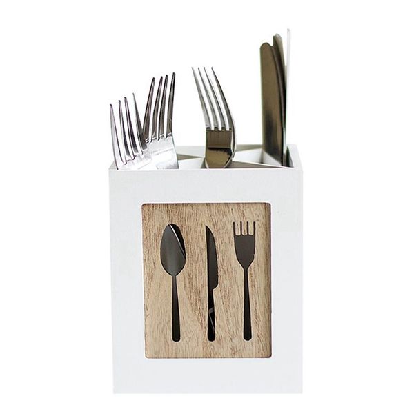 

storage bottles & jars multifunctional wooden box tableware for fork chopstick rack hollow basket kitchen cutlery organizer holder