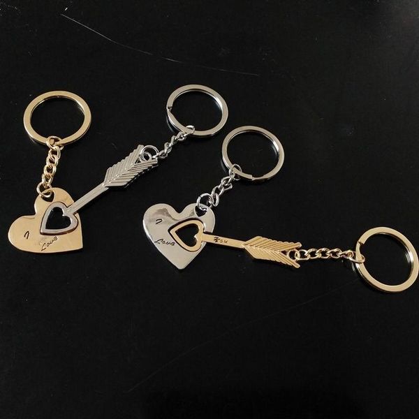

keychains car keychain lettering couple keyring key chain metal ring creative holder auto accessories, Silver