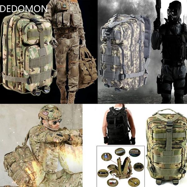 

outdoor bags 2021 3p military tactical backpack 30l molle bag army sport travel rucksack camping hiking trekking camouflage