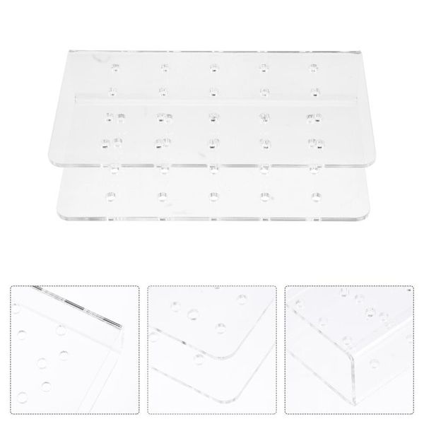 

hooks & rails 2pcs acrylic 20 holes lollipop display racks dessert holders (transparent)