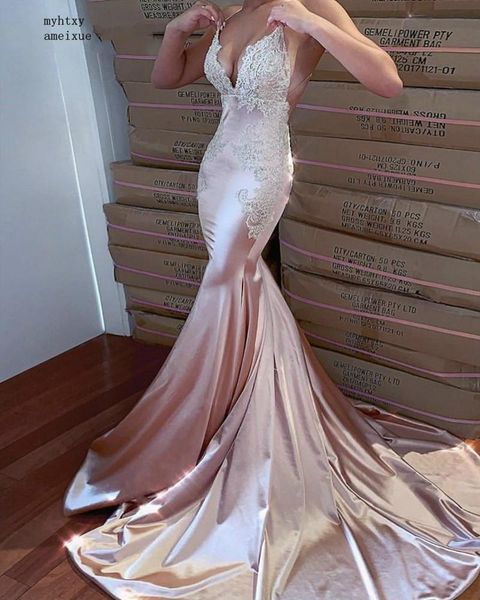 

party dresses china backless spaghetti straps evening lace applique crystal beaded mermaid silk satin cocktail dress, White;black