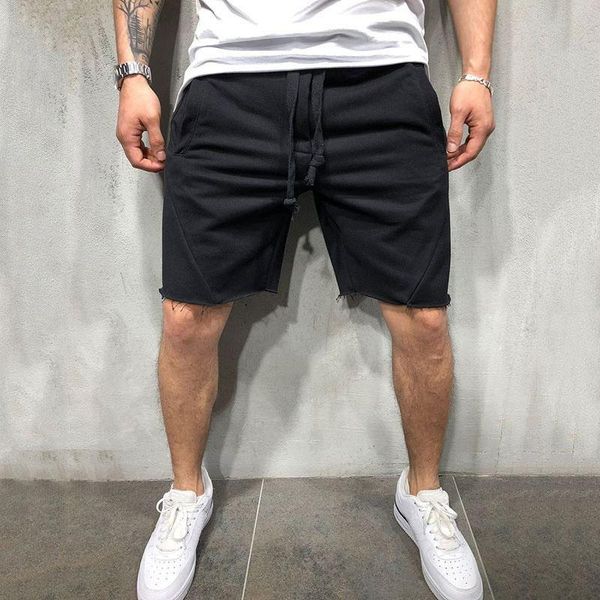 

men's shorts casual men streetwear joggers solid color short pants workout summer male bottom plus size clothing, White;black