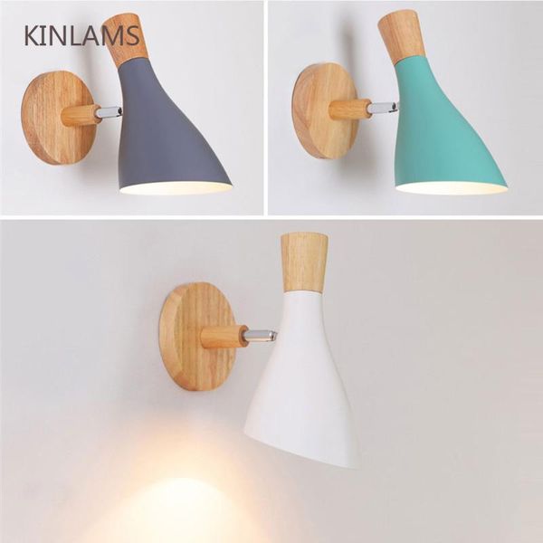 

nordic creative macarons trumpet wall lamp living room bedroom bedside study wall decoration sconce lamp