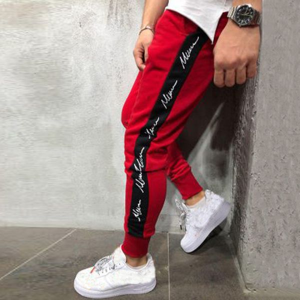 

ith belts men restoration winter men's sweat joggers patchwork casual rope jogging broek 2021, Black