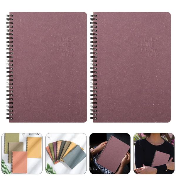 

party favor 2pcs multipurpose coil notebooks creative schedule (random color)
