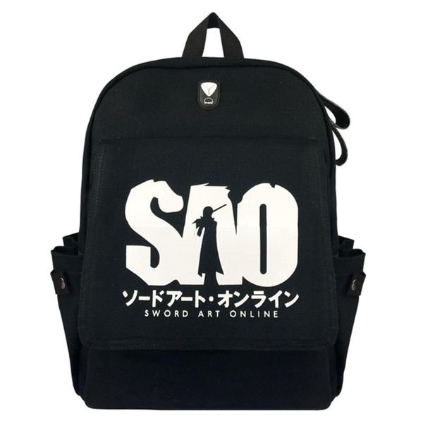 

backpack sword art online canvas casual rucksack student zipper school bag fashion travel boys girls shoulder bookbag