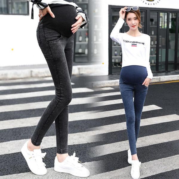 

maternity bottoms summer casual natural color cotton clothing jeans women for clothes pregnancy, White