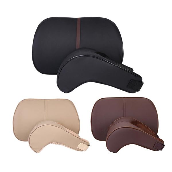 

seat cushions car headrest leather neck pillow back support lumbar accessories