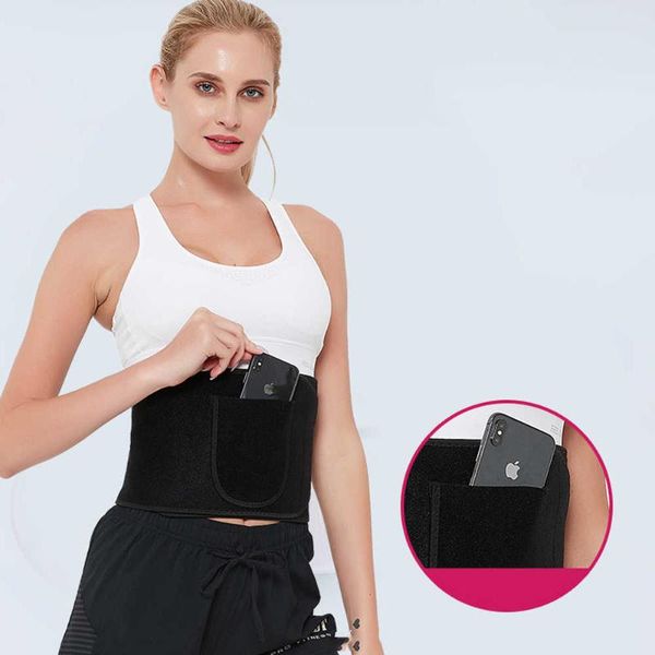 

women's shapers 2021 post natal belt outdoor running sweat sports waist protection sbr embossed fitness trainer body shaper, Black;white