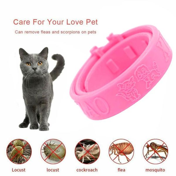 

cat collars & leads adjustable silicone collar pet fleas and pest protection toy gift for repelling rubber necklace flea killer