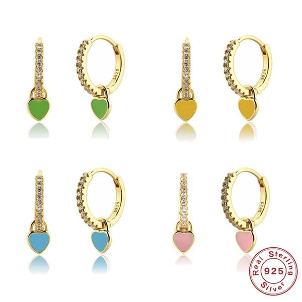 

hoop & huggie aide woman earrings 925 sterling silver huggies earring dripping oil cartilage for valentine's day christmas gift, Golden;silver