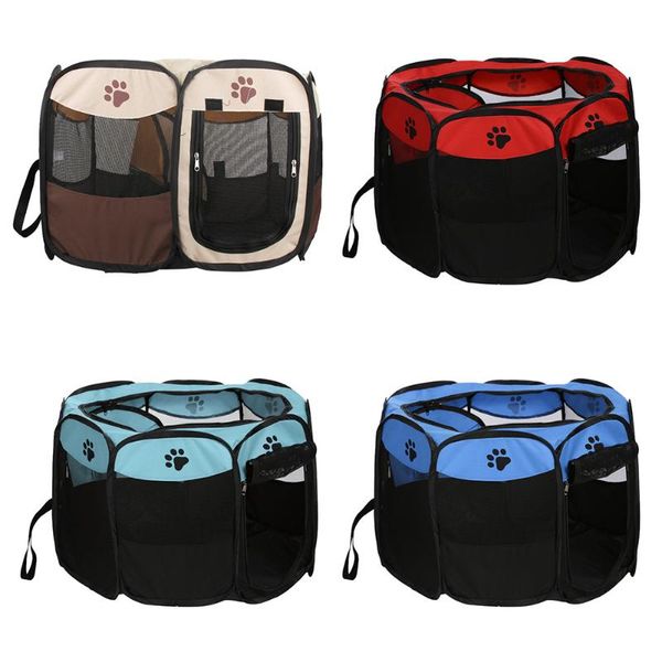 

kennels & pens claw print foldable pet cat dog tent house game safe guard playpen fence