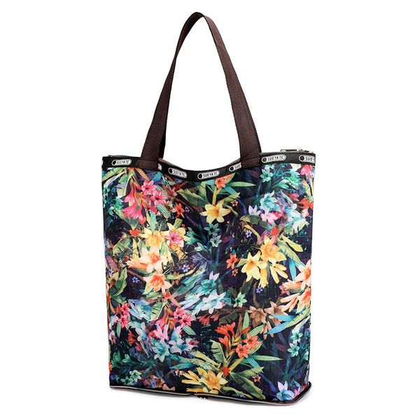 

shopping bags fashion flowers square bag eco-friendly folding reusable portable shoulder handbag large capacity travel grocery