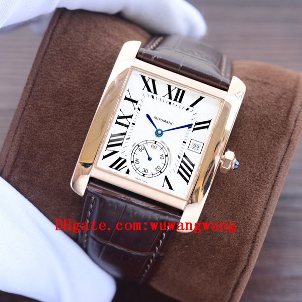 

2020 classic tank men watches joker leather wristwatches square mens watch 34x44mm d3135