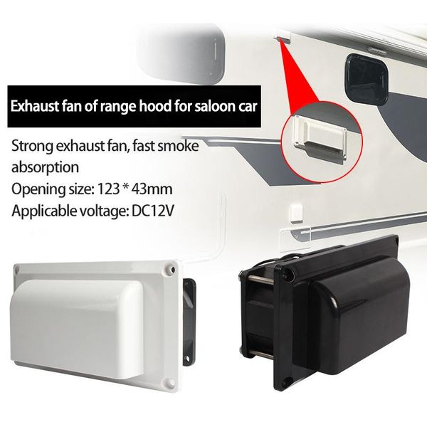 

parts caravan motorhome trailer side air vent ventilation exhaust fan rv dc 25w white/black