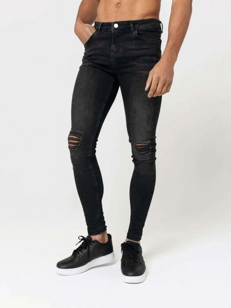 

men ripped frayed skinny jeans g8bh#, Blue