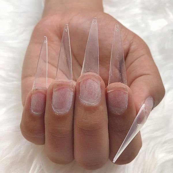 nail art kits nails 500pcs tools sets tip accessories for display lavish long clear natural stiletto tips acrylic