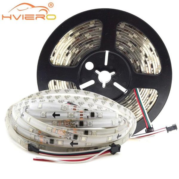 

5m/lot decorative light ws 2811 ic dc 12v 150leds ip65 waterproof smd rgb auto change color flexible ribbon strip lighting