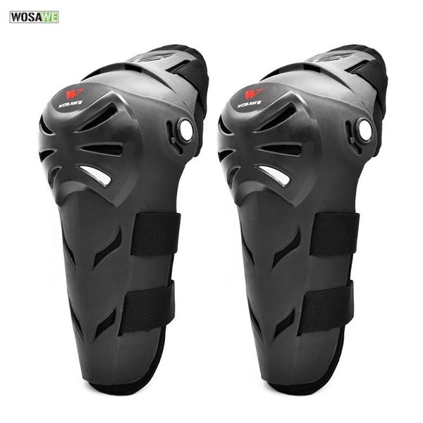 

elbow & knee pads motorcycle foldable leg guards cuirassier racing off-road protective kneepad motocross brace protector motorbike pe, Black;gray