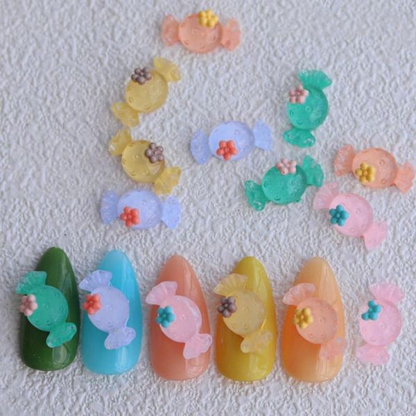 

nail art decorations japanese lovely sweet translucent candy jewelry diy tool manicure accessories 3d decoration, Silver;gold