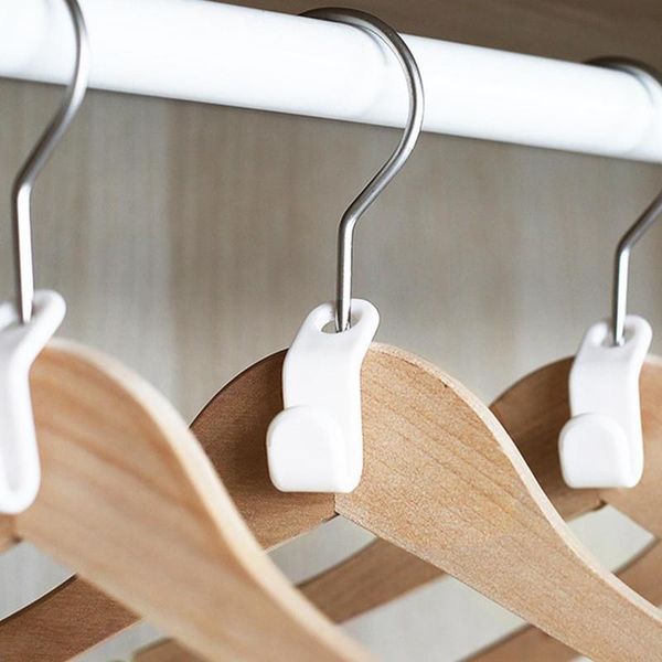 

6pcs clothes hanger hook folding storage holder hook connection hanging clothes wardrobe space hanger saving space