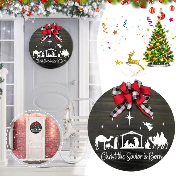 

decorative flowers & wreaths nativity of christ the redeemer wooden sign christmas front door decoration floral hoop for home hanging artifi