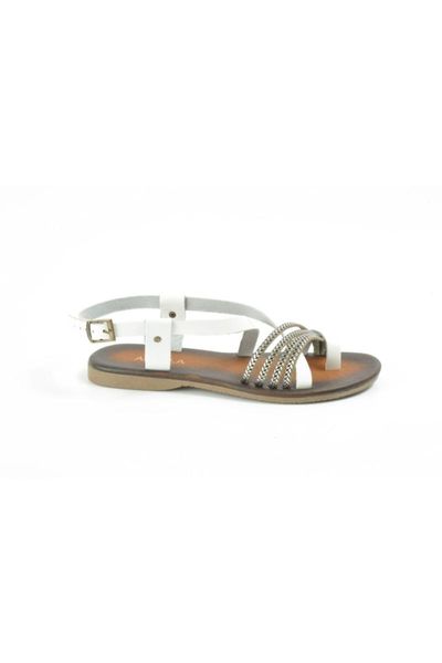 

sandals season genuine leather flip-flop female white color, Black