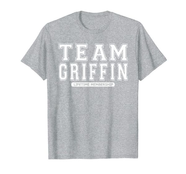 

team griffin family surname reunion crew member gift t-shirt, White;black