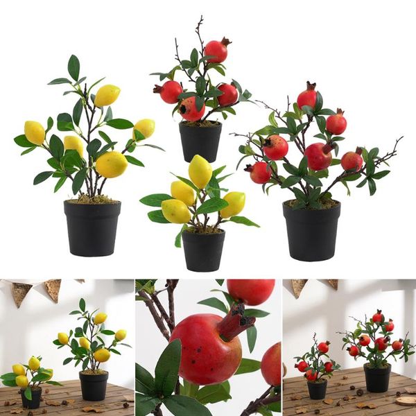 

potted artificial tree fruit plant bonsai,tree pot plants bonsai, stage for garden/l/wedding party decoration decor