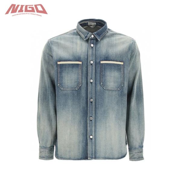 

men's jackets nigo 21ss denim vintage coat jacket #nigo9658, Black;brown