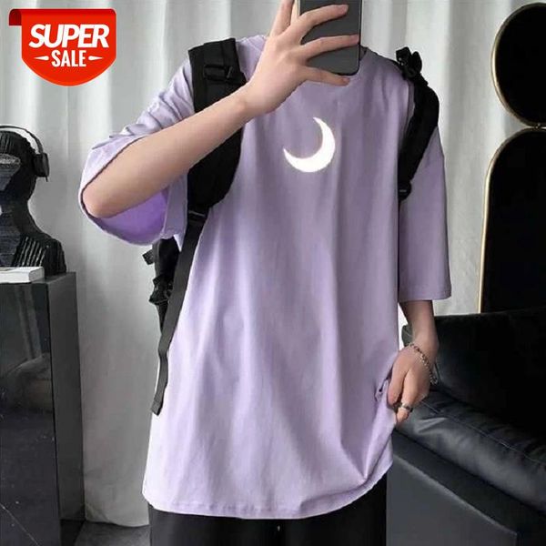 

t-shirt men and women summer 2020 new 100% cotton short-sleeved trend korean student jacket loose reflective couple tshirt #qn3q, White;black