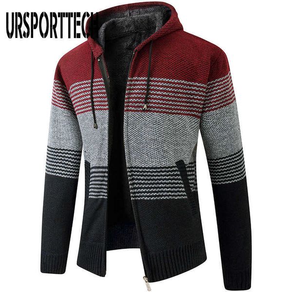 

autumn zipper cardigan sweater men's clothing cashmere casual wool slim fit fleece jacket men knitwear sweater coat male -3xl 210528, White;black