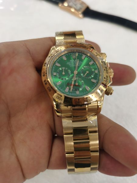 

with original box factory supplier luxury men's watch sapphire 40mm 18k pink gold 116505 automatic mens watches no chronograph diamond, Slivery;brown
