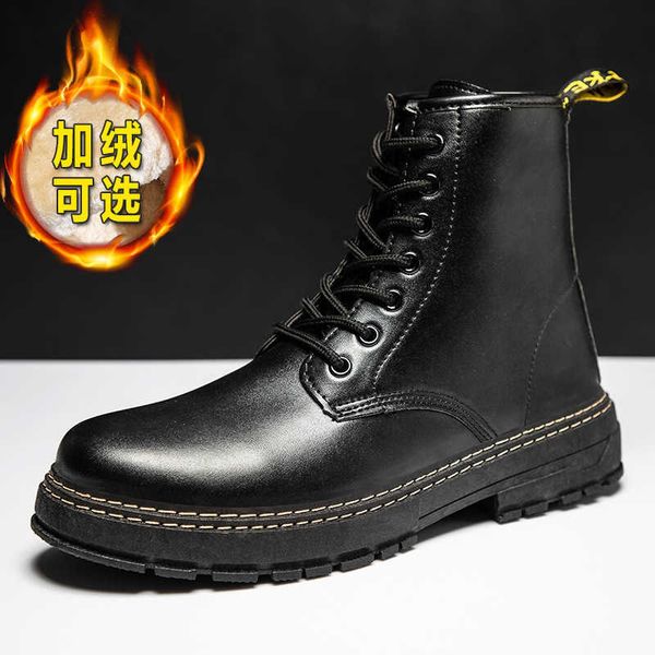

fall 2021 martin boots high fashion military british style black men's leather