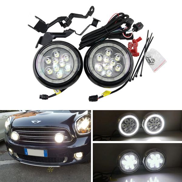 

emergency lights e4 r87 led front bumper halo ring driving rally for mini cooper r60 countryman r61 paceman drl daytime running