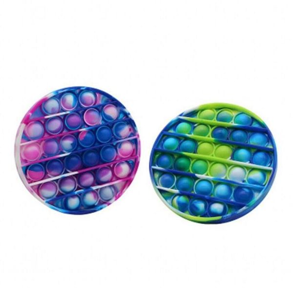 

decompression children push pop gifts tie-dye noctilucent toys bubble autism anxiety stress reliever silicone pops it fidget toys