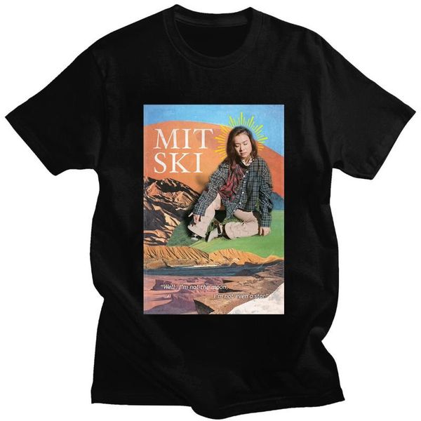 

men's t-shirts mitski be the cowboy bury me at makeout creek men women t shirt rock singer short sleeve cotton tee streetwear, White;black