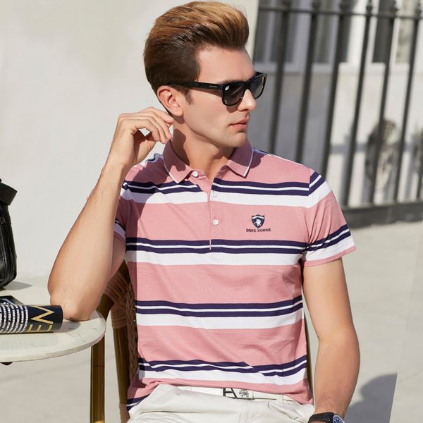 

2021 new brand polo shirt men summer short sleeve plus homme clothing designer regular luxury fashion striped 01hf, White;black