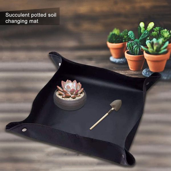 

planters & pots 100cm plant repotting mat waterproof reusable thicken indoor transplanting dirty catcher bonsai succulent potting folding ta