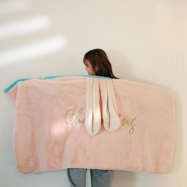 

blankets creative design fashion girl shawl blanket lazy sofa sleep portable wearable soft warm