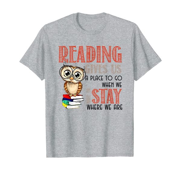 

reading gives us a place to go tshirt books lovers gift, White;black